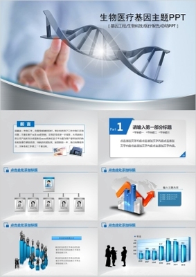 医疗生物基因科技PPT模板